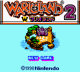 Wario Land 2 (Japan) Title Screen